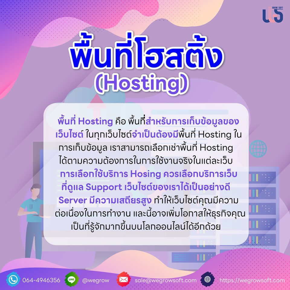 พื้นที่โฮสติ้ง (Hosting) คืออะไร?