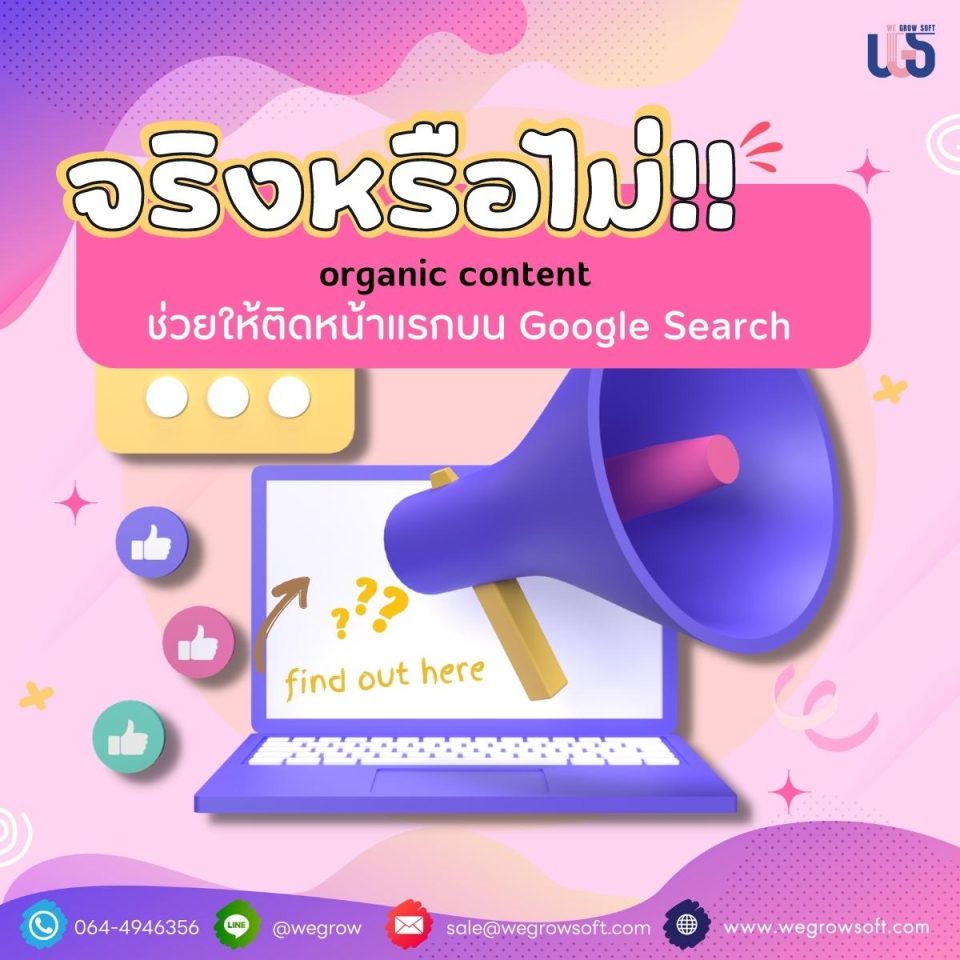 🎯 จริงหรือไม่ Organic Content ช่วยให้ติดหน้าแรกบน Google Search?