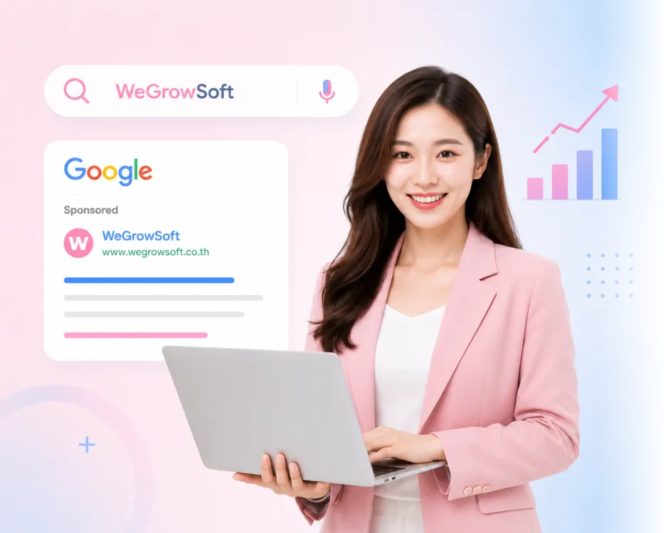 บริการรับทำเว็บไซต์พร้อมทำ SEO ติดอันดับ Google โดย WeGrowSoft