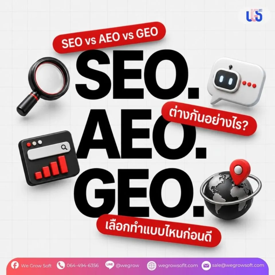 seo vs aeo, seo กับ aeo, seo aeo geo difference